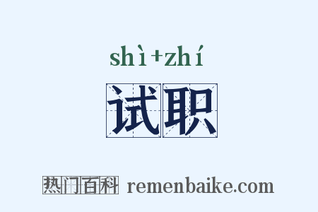 试职是什么意思的图片